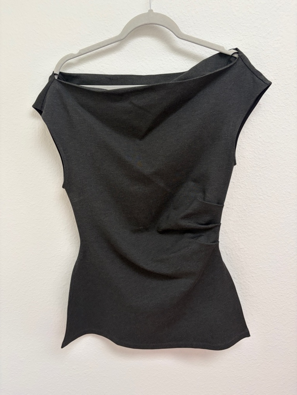 Aritzia Black Cap-Sleeve Boatneck Tunic